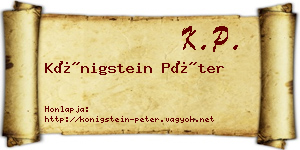 Königstein Péter névjegykártya