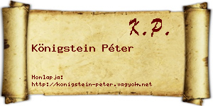 Königstein Péter névjegykártya